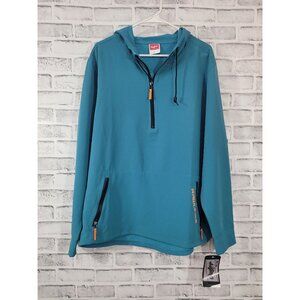 NWT Rawlings Modern Fit Half Zip Athletic Pullover Teal Blue Men's Size XL
